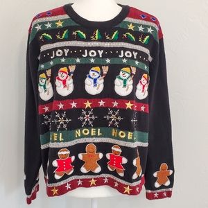All Points VTG Embroidered Christmas Holiday Sweater